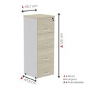 Ver imagem 4 de Arquivo de Madeira 4 Gavetas Of04gp25