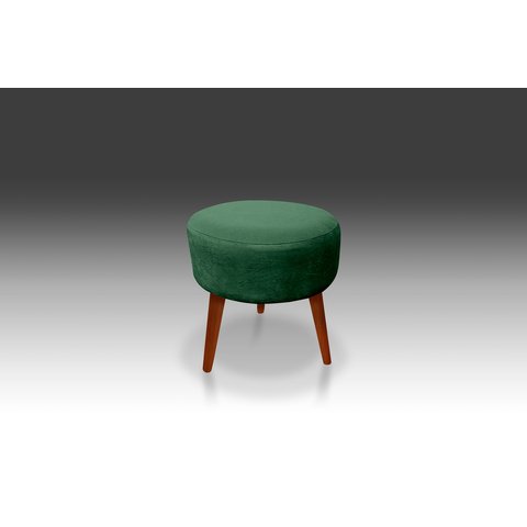 Puff Redondo Dany Suede Verde - Pandora Decor