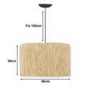 Ver imagem 4 de Luminária Pendente Shalon em Corda Sisal Natural Palha:preto