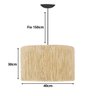 Luminária Pendente Shalon em Corda Sisal Natural Palha:preto - 4