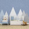 Papel de parede Montanha azul para quarto de bebê menino M² PP44 - 3