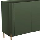 Ver imagem 5 de Aparador Buffet para Sala de Jantar 4 Portas Pés Industrial Dourado Naim I03 Musgo - Lyam Decor