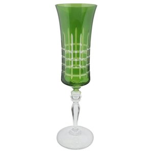Taça P/ Champanhe Bohemia Grace Lap. Em Cristal 190ml Verde