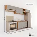 Ver imagem 4 de Cozinha Modulada Juliana 100% MDF Móveis Home | 06 Portas + 03 Gavetas