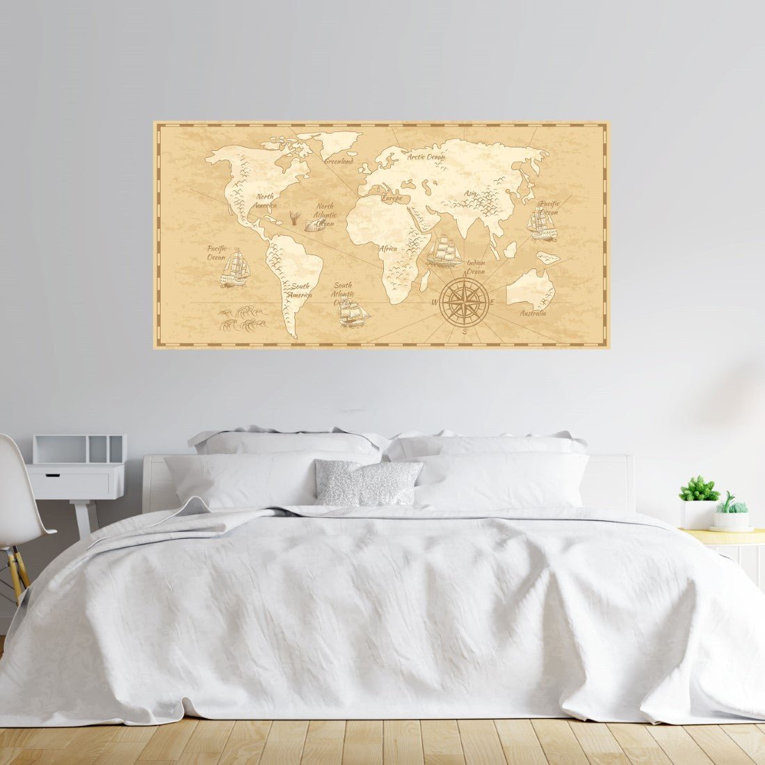 Painel Adesivo Papel de Parede Mapa Mundi N015293 m² - 2