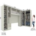 Ver imagem 2 de Quarto Modulado Casal Kit com 6 Peças 10 Portas Predileto Henn - Areia