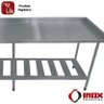 Pia Inox com Prateleira Gradeada e 01 Cuba - Modelo 02 - Inox 430 - 180x60x90 Cm - Cuba 50x40x30 Cm - 3