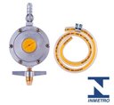 Ver imagem 1 de Registro Regulador Válvula de Gás 2 Kg/h com Mangueira 120cm