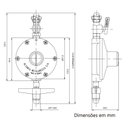 Ver imagem 5 de Registro Regulador Válvula de Gás 2 Kg/h com Mangueira 120cm