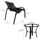 Ver imagem 2 de Conjunto de Mesa de Centro e 4 Cadeiras Garden para Área Externa