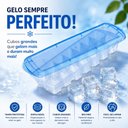 Ver imagem 3 de Forma Gelo com Tampa Rigida 14 Cubos Papinha Suco Plastico Freezer Cozinha Bebidas Drinks Resistente