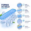 Ver imagem 6 de Forma Gelo com Tampa Rigida 14 Cubos Papinha Suco Plastico Freezer Cozinha Bebidas Drinks Resistente