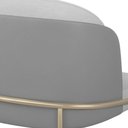 Ver imagem 7 de Cadeira Aurora Linho Cinza Couro Cinza Metal Champanhe