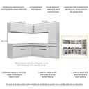 Ver imagem 5 de Armário De Cozinha Completa De Canto Branco/preto