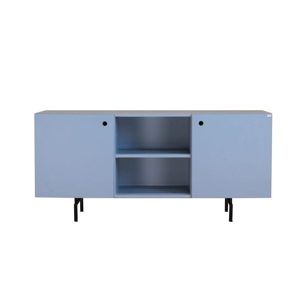 Rack Tube 2 Portas 1 Nicho 1320x620x420 Azul Sereno - Mdf Arauco - 1