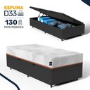 Ver imagem 4 de Cama Box Baú com Colchão Ortopédico de Espuma D33 a Vácuo Sonno Full - Lucas Home - Solteiro