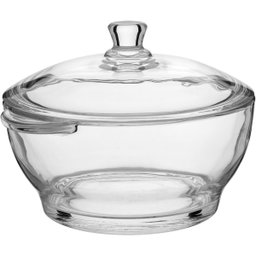 SALADEIRA 12x19x19cm 1L VIDRO TRANSPARENTE COM TAMPA - 2