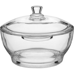 SALADEIRA 12x19x19cm 1L VIDRO TRANSPARENTE COM TAMPA - 3