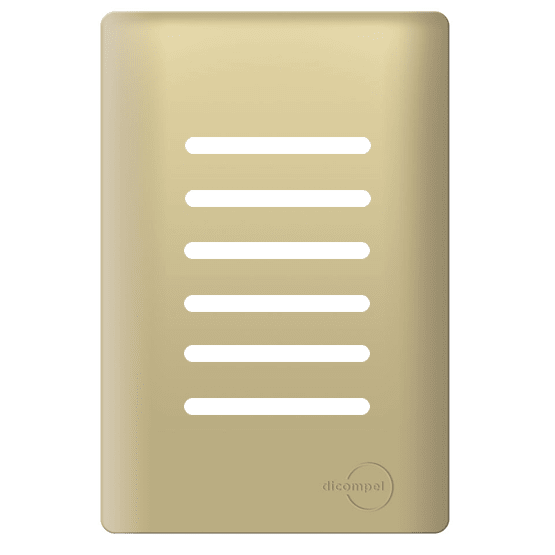 Placa 4x2 para 6 interruptor Dourado - Novara