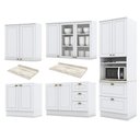 Ver imagem 3 de Cozinha Completa Americana 5 Peças Branco com Torre Quente 1 Forno - Móveis Henn Branco