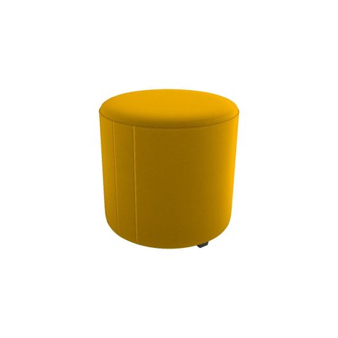 Puff Decorativo Copenhage Veludo Amarelo E-436