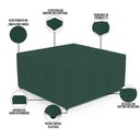 Ver imagem 3 de Puff Decorativo Para Sala de Estar Quadrado Milano 90x90cm W01 Linho Verde Musgo - Lyam Decor