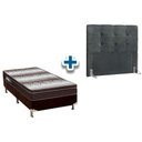 Ver imagem 1 de Cama Box Solteiro Crc + Colchão Ortopédico Light Ortobom + Cabeceira Clean Cinza