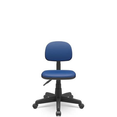 Cadeira Secretaria Giratoria Bolt - Couro Sintetico Corano - Azul