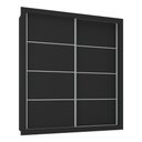 Ver imagem 2 de Guarda-roupas Casal 2 Portas de Correr 4 Gavetas Chicago Multimóveis Mp4315 Preto