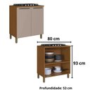 Ver imagem 4 de Cozinha Modulada Indekes 6 Peças 13 Portas 3 Gavetas Freijo/camurça