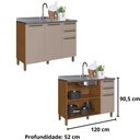 Ver imagem 5 de Cozinha Modulada Indekes 6 Peças 13 Portas 3 Gavetas Freijo/camurça