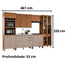 Ver mais imagens de Cozinha Modulada Indekes 6 Peças 13 Portas 3 Gavetas Freijo/camurça