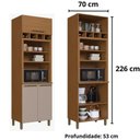 Ver imagem 7 de Cozinha Modulada Indekes 6 Peças 13 Portas 3 Gavetas Freijo/camurça