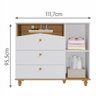 Jogo de Quarto Infantil Casinha Guarda Roupa e Cômoda 1 Porta Branco/nature - Permóbili Baby - 7