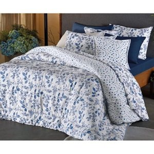 Teka Cobre Leito para Cama Queen Dupla Face Diamante 100% Algodão - Calme