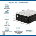 Ver imagem 7 de Conjunto Box Casal Mola Ensacada Probel Munique (138x188x56cm)