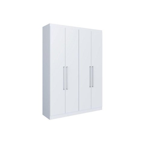 Guarda-roupa Oxford 4 Portas 2 Gavetas 6 Prateleiras Casajá - Branco