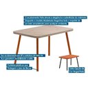 Ver imagem 5 de Conjunto: Mesa de Cozinha Stellar 1598 Aço C/ Tampo Madeirado 120x80cm e 4 Cadeiras Soft Rose/petra