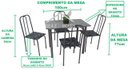 Ver imagem 3 de Conjunto Mesa de Jantar de cozinha em aço com 4 cadeiras POP tampo de granito verdadeiro 15mm cor da