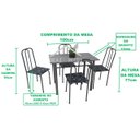 Ver imagem 3 de Conjunto Mesa de Jantar de cozinha em aço com 4 cadeiras POP tampo de granito verdadeiro 15mm cor da
