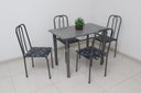 Ver imagem 7 de Conjunto Mesa de Jantar de cozinha em aço com 4 cadeiras POP tampo de granito verdadeiro 15mm cor da