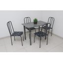 Ver imagem 7 de Conjunto Mesa de Jantar de cozinha em aço com 4 cadeiras POP tampo de granito verdadeiro 15mm cor da
