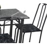 Conjunto Mesa de Jantar de cozinha em aço com 4 cadeiras POP tampo de granito verdadeiro 15mm cor da - 4