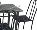 Ver imagem 4 de Conjunto Mesa de Jantar de cozinha em aço com 4 cadeiras POP tampo de granito verdadeiro 15mm cor da