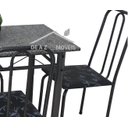 Ver imagem 4 de Conjunto Mesa de Jantar de cozinha em aço com 4 cadeiras POP tampo de granito verdadeiro 15mm cor da