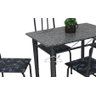 Conjunto Mesa de Jantar de cozinha em aço com 4 cadeiras POP tampo de granito verdadeiro 15mm cor da - 2