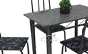 Ver imagem 2 de Conjunto Mesa de Jantar de cozinha em aço com 4 cadeiras POP tampo de granito verdadeiro 15mm cor da