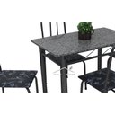 Ver imagem 2 de Conjunto Mesa de Jantar de cozinha em aço com 4 cadeiras POP tampo de granito verdadeiro 15mm cor da