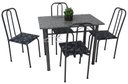 Ver imagem 5 de Conjunto Mesa de Jantar de cozinha em aço com 4 cadeiras POP tampo de granito verdadeiro 15mm cor da