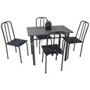 Ver imagem 5 de Conjunto Mesa de Jantar de cozinha em aço com 4 cadeiras POP tampo de granito verdadeiro 15mm cor da